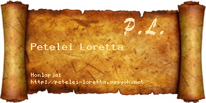 Petelei Loretta névjegykártya